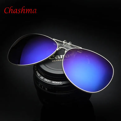Multicolor Film Polarized Men's Sunglasses Large Frame Can Be Turned On Sun Glasses Clip Driving Glass Night Vision Clip 1062
