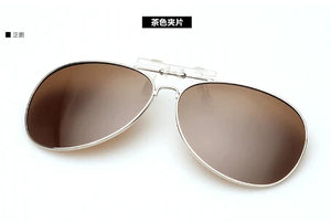 Multicolor Film Polarized Men's Sunglasses Large Frame Can Be Turned On Sun Glasses Clip Driving Glass Night Vision Clip 1062