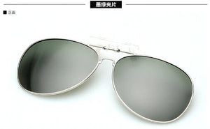 Multicolor Film Polarized Men's Sunglasses Large Frame Can Be Turned On Sun Glasses Clip Driving Glass Night Vision Clip 1062