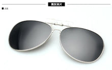 Load image into Gallery viewer, Multicolor Film Polarized Men&#39;s Sunglasses Large Frame Can Be Turned On Sun Glasses Clip Driving Glass Night Vision Clip 1062