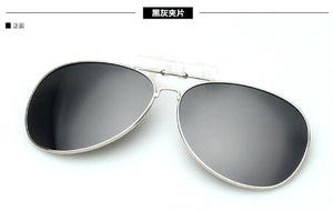 Multicolor Film Polarized Men's Sunglasses Large Frame Can Be Turned On Sun Glasses Clip Driving Glass Night Vision Clip 1062