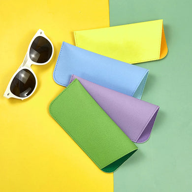 Multifunctional Small Fresh Glasses Case Pu Leather Sunglasses Case Simplicity Summer New Style Candy Color Oblique Mouth Bag