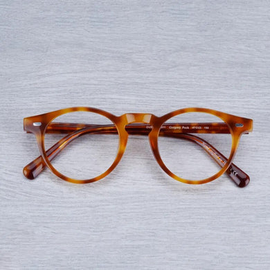 Myopia Glasses Women  Acetate Glasses Frame Men  Round Transparent Glasses Gregory Peck Prescription Glasses Men Eye Glasses