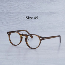 Load image into Gallery viewer, Myopia Glasses Women  Acetate Glasses Frame Men  Round Transparent Glasses Gregory Peck Prescription Glasses Men Eye Glasses