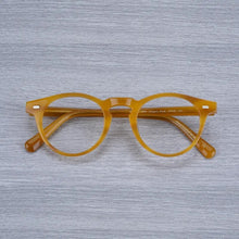 Load image into Gallery viewer, Myopia Glasses Women  Acetate Glasses Frame Men  Round Transparent Glasses Gregory Peck Prescription Glasses Men Eye Glasses