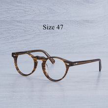 Load image into Gallery viewer, Myopia Glasses Women  Acetate Glasses Frame Men  Round Transparent Glasses Gregory Peck Prescription Glasses Men Eye Glasses