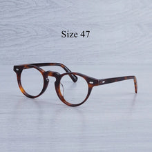 Load image into Gallery viewer, Myopia Glasses Women  Acetate Glasses Frame Men  Round Transparent Glasses Gregory Peck Prescription Glasses Men Eye Glasses