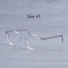 Load image into Gallery viewer, Myopia Glasses Women  Acetate Glasses Frame Men  Round Transparent Glasses Gregory Peck Prescription Glasses Men Eye Glasses