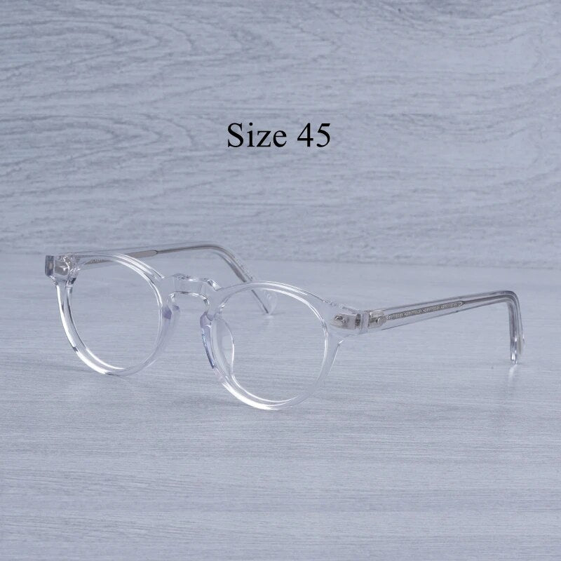 Myopia Glasses Women  Acetate Glasses Frame Men  Round Transparent Glasses Gregory Peck Prescription Glasses Men Eye Glasses
