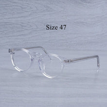 Load image into Gallery viewer, Myopia Glasses Women  Acetate Glasses Frame Men  Round Transparent Glasses Gregory Peck Prescription Glasses Men Eye Glasses