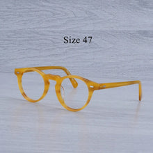 Load image into Gallery viewer, Myopia Glasses Women  Acetate Glasses Frame Men  Round Transparent Glasses Gregory Peck Prescription Glasses Men Eye Glasses