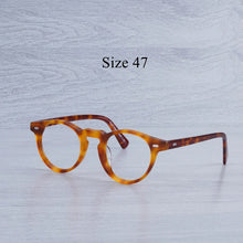 Load image into Gallery viewer, Myopia Glasses Women  Acetate Glasses Frame Men  Round Transparent Glasses Gregory Peck Prescription Glasses Men Eye Glasses