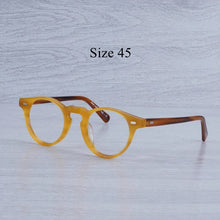 Load image into Gallery viewer, Myopia Glasses Women  Acetate Glasses Frame Men  Round Transparent Glasses Gregory Peck Prescription Glasses Men Eye Glasses