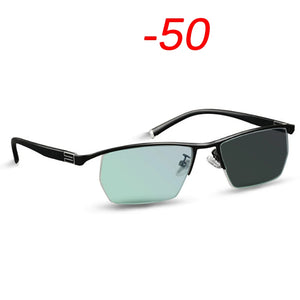 Myopia Men's Computer Glasses Photochromic Sunglasses Chameleon Anti Blue Ray Gaming Sight Prescription -1.25 -1.75 -5 -5.5 -6.0