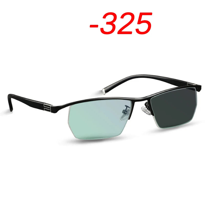 Myopia Men's Computer Glasses Photochromic Sunglasses Chameleon Anti Blue Ray Gaming Sight Prescription -1.25 -1.75 -5 -5.5 -6.0