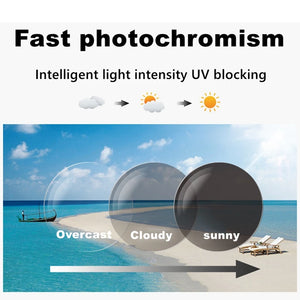 Myopia Men's Computer Glasses Photochromic Sunglasses Chameleon Anti Blue Ray Gaming Sight Prescription -1.25 -1.75 -5 -5.5 -6.0