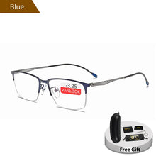 Load image into Gallery viewer, Myopia Photochromic Sunglasses Screwless Eyewear Anti Blue Ray Computer Glasses Frame For Men-0.50-4.25-4.75-5.25-5.75-6.00
