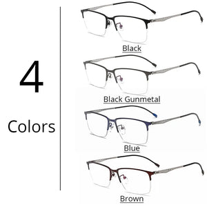 Myopia Photochromic Sunglasses Screwless Eyewear Anti Blue Ray Computer Glasses Frame For Men-0.50-4.25-4.75-5.25-5.75-6.00