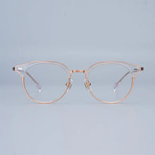 Carica l&#39;immagine nel visualizzatore di Gallery, Myopia Round Glasses Frames Retro Pure Titanium Business Men Eyeglasses Women Frame with Case