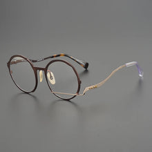 Load image into Gallery viewer, Myopia reading women personalized eyewear brand designer classic pure titanium optical eyeglasses Retro round glasses frame men