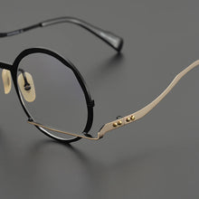 Load image into Gallery viewer, Myopia reading women personalized eyewear brand designer classic pure titanium optical eyeglasses Retro round glasses frame men