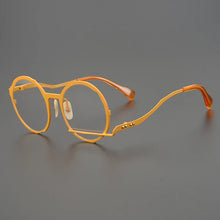 Load image into Gallery viewer, Myopia reading women personalized eyewear brand designer classic pure titanium optical eyeglasses Retro round glasses frame men