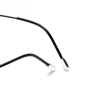 Titanium Glasses Frame Men European Design Square Rimless Prescription Eyeglasses Eyewear Frame for Women