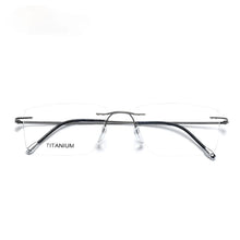 Load image into Gallery viewer, Titanium Glasses Frame Men European Design Square Rimless Prescription Eyeglasses Eyewear Frame for Women