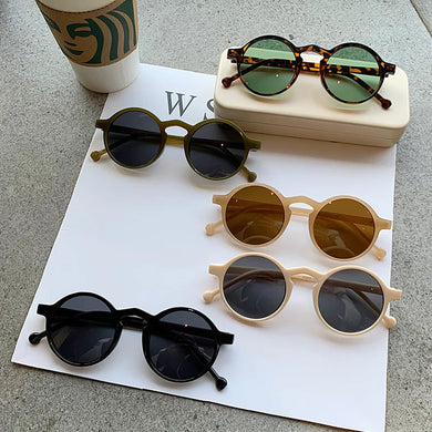 NEW Vintage Small Round Sunglasses for Women Girls Cute Full Frame Sun Glasses Brand Design Mens Shades Eyeglasses UV400