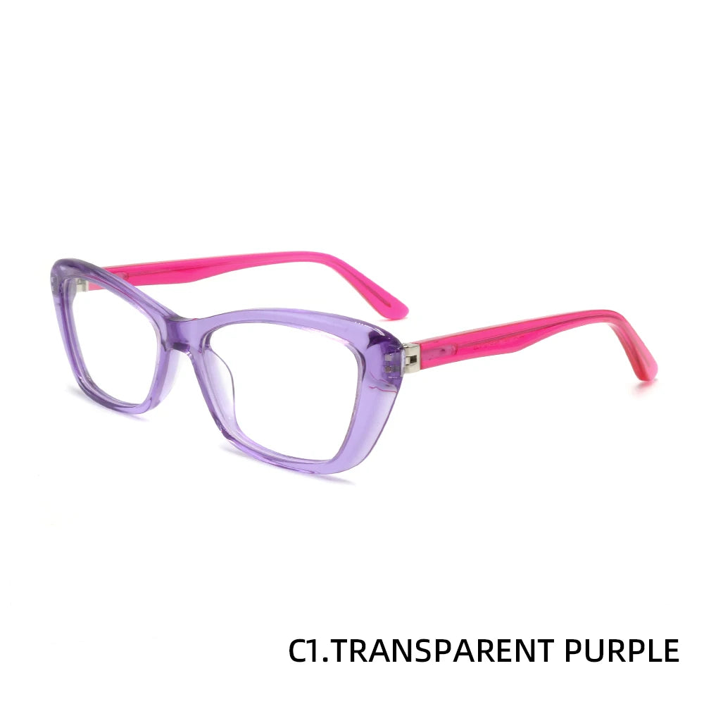 NONOR Optical Frame Acetate  Eyeglasses For Women Cat Eye Ocular Spectacle Buffalo Horn Glasses Tom Ford Frames