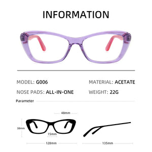 NONOR Optical Frame Acetate  Eyeglasses For Women Cat Eye Ocular Spectacle Buffalo Horn Glasses Tom Ford Frames