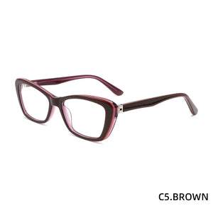 NONOR Optical Frame Acetate  Eyeglasses For Women Cat Eye Ocular Spectacle Buffalo Horn Glasses Tom Ford Frames