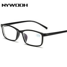Load image into Gallery viewer, NYWOOH Blue Film Finished Myopia Glasses Men Black Eyeglasses Shortsighted Eyewear -1.0 -1.5 -2 -2.5 -3. -3.5 -4