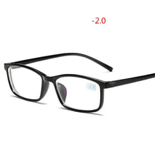 Load image into Gallery viewer, NYWOOH Blue Film Finished Myopia Glasses Men Black Eyeglasses Shortsighted Eyewear -1.0 -1.5 -2 -2.5 -3. -3.5 -4