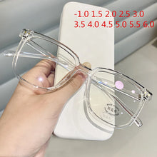 Load image into Gallery viewer, NYWOOH Finished Myopia Glasses Women Men Oversized Square Eyeglasses Prescription Shortsighted Eyewear -1.0 -1.5 -2.0 -2.5 to -6