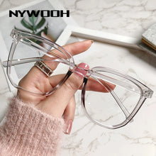 Load image into Gallery viewer, NYWOOH Finished Myopia Glasses Women Men Oversized Square Eyeglasses Prescription Shortsighted Eyewear -1.0 -1.5 -2.0 -2.5 to -6