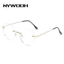 Load image into Gallery viewer, NYWOOH Rimless Finished Myopia Glasses Women Metal Polygon Eyeglasses Prescription Elegant Shortsighted Eyewear -0.5 1.0 to 4.0