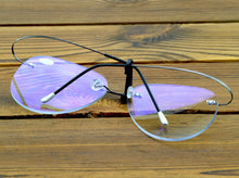 Load image into Gallery viewer, Navigation Style Rimless Oversized Titanium Alloy Reading Glasses +0.75 +1 +1.25 +1.5 +1.75 +2 +2.5 +2.75 to +4