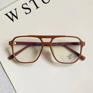 Unisex Blue Light Blocking Computer Glasses Women  TR90 Frame Vintage Square Eyewear Anti Eyestrain Eyeglasses