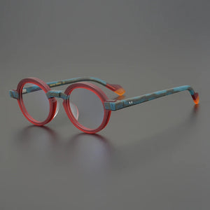 Designer Brand Acetate Round Frame Men's Personalized Myopia Reading Eyeglasses Women's  Prescription Glasses