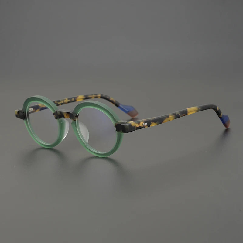 Designer Brand Acetate Round Frame Men's Personalized Myopia Reading Eyeglasses Women's  Prescription Glasses