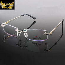 Load image into Gallery viewer, Rimless Men Style Eye Glasses Frame Quality  Style Metal Spectacle Square Eyewear For Men Oculos