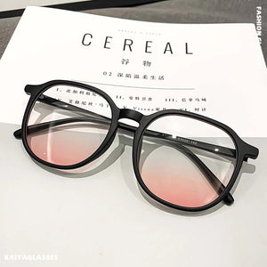 Blush Plain Makeup Optical Glasses Transparent Computer Glasses Frame Women Men Square Glasses Frame Eyeglass Accessories