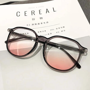 Blush Plain Makeup Optical Glasses Transparent Computer Glasses Frame Women Men Square Glasses Frame Eyeglass Accessories