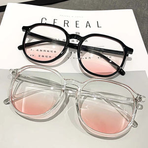 Blush Plain Makeup Optical Glasses Transparent Computer Glasses Frame Women Men Square Glasses Frame Eyeglass Accessories