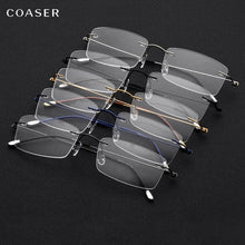 Load image into Gallery viewer, Brand Design Rimless Women Glasses Frame,Korean Men Titanium Reading Optical Eyeglasses,Ultralight Prescription Lens Eyewear
