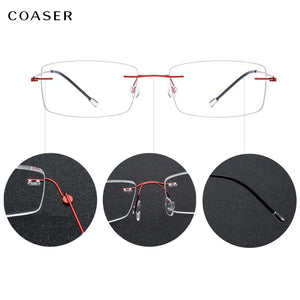 Brand Design Rimless Women Glasses Frame,Korean Men Titanium Reading Optical Eyeglasses,Ultralight Prescription Lens Eyewear