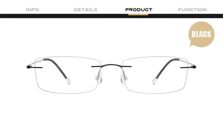 Brand Design Rimless Women Glasses Frame,Korean Men Titanium Reading Optical Eyeglasses,Ultralight Prescription Lens Eyewear