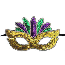 Load image into Gallery viewer, New Carnival Party Masked Sequin Gradient Glasses Half Face Mask Masquerade Performance Plastic Holiday Mask Props