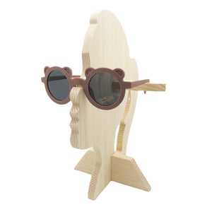 New Cartoon Lovely Kids Sunglasses Bear Shape Frame Girls Children Sun Glasses Round Street Beat Baby Boy Eyeglasses Cute Shades